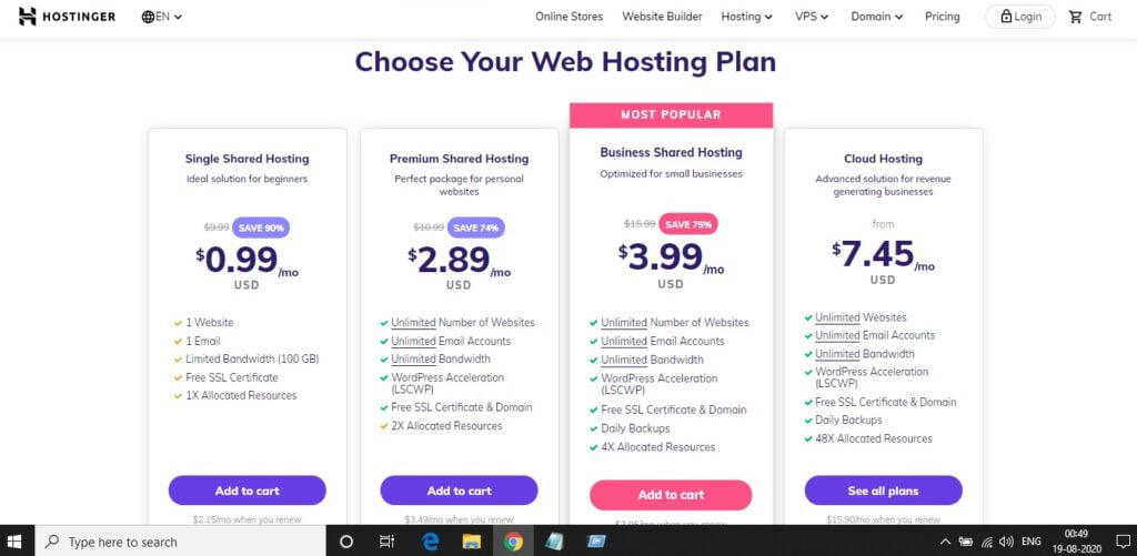 Best Web Hosting For Small Business Website [2020]