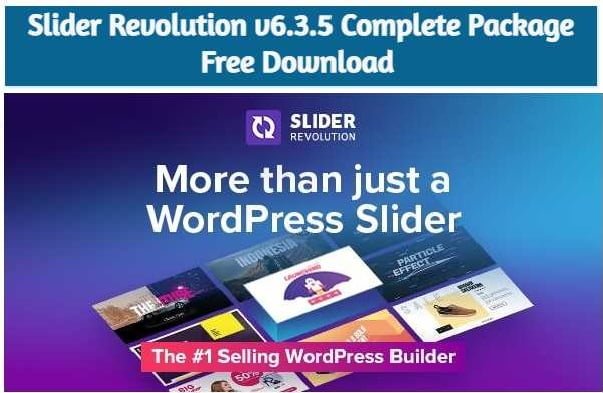 Slider Revolution v6.3.5 Free Download - [Complete Package]