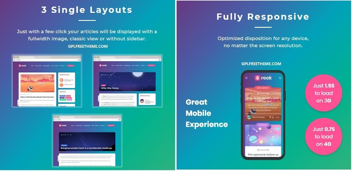 Breek v3.6.6 Minimal Masonry WordPress Theme Free Download