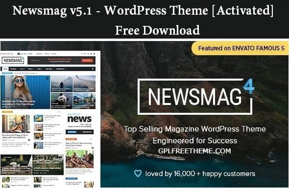 Newsmag v5.1 - WordPress Theme Free Download [Activated]