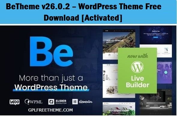 BeTheme v26.0.2 - WordPress Theme Free Download [Activated]