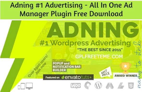 Adning v1.3.0 Advertising - All In One Ad Manager Plugin [Free Download]