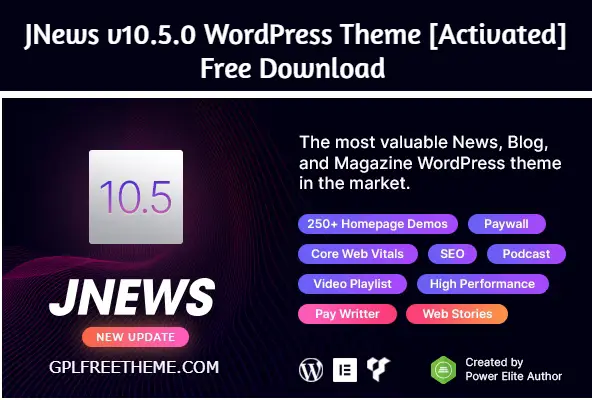 JNews v10.5.0 - WordPress Theme Free Download [Activated]