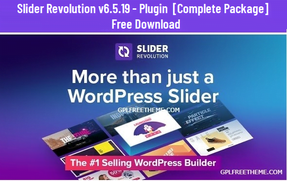 Slider Revolution v6.5.19 - Plugin Free Download [Complete Package]