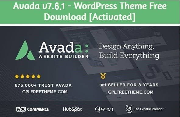 Avada v7.6.1 - WordPress Theme Free Download [Activated]