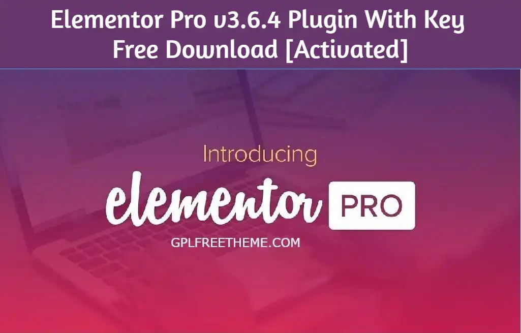 Elementor Pro v3.6.4 Plugin With Key Free Download [Activated]