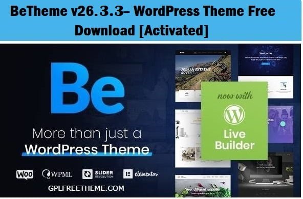BeTheme v26.3.3 - WordPress Theme Free Download [Activated]