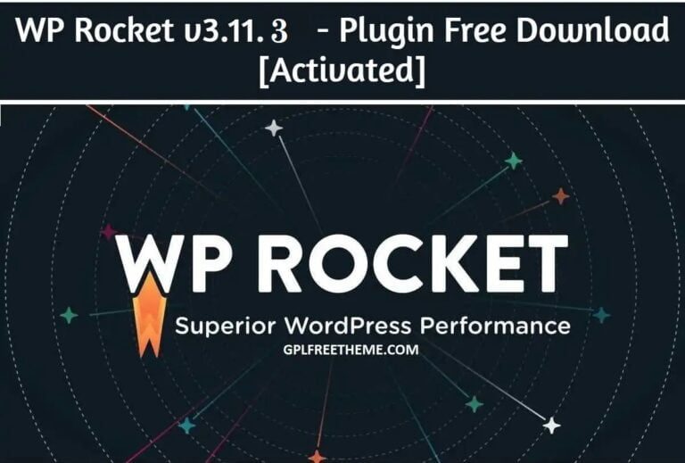 WP Rocket v3.11.3 - Plugin Free Download [Activated]