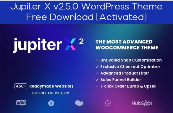Jupiter X v2.5.0 WordPress Theme Free Download [Activated]