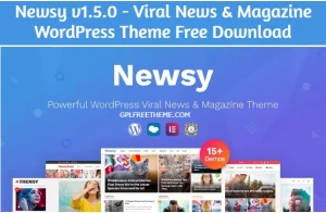 Newsy v1.5.0 - Viral News & Magazine WordPress Theme Free Download