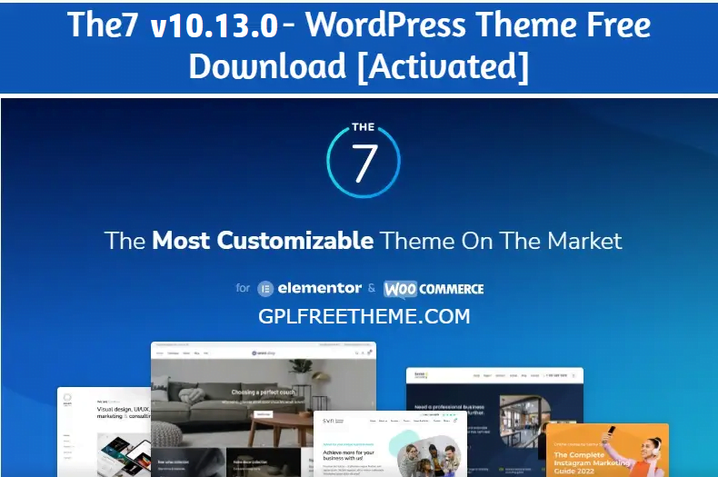 The7 v10.13.0 - WordPress Theme Free Download [Activated]