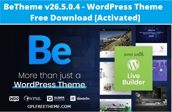 BeTheme v26.5.0.4 - WordPress Theme Free Download [Activated]
