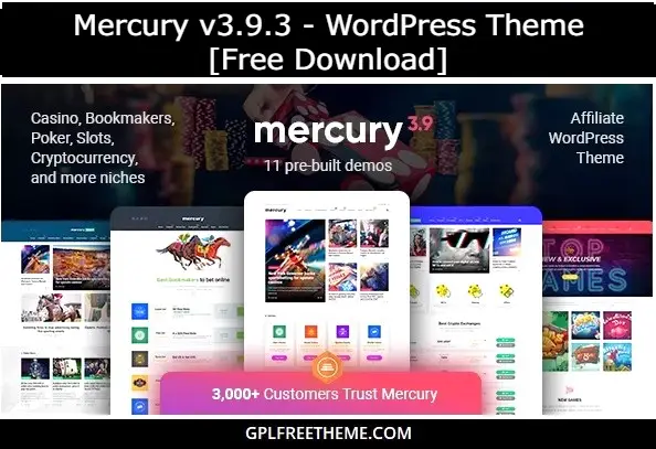 Mercury v3.9.3 - WordPress Theme [Free Download]