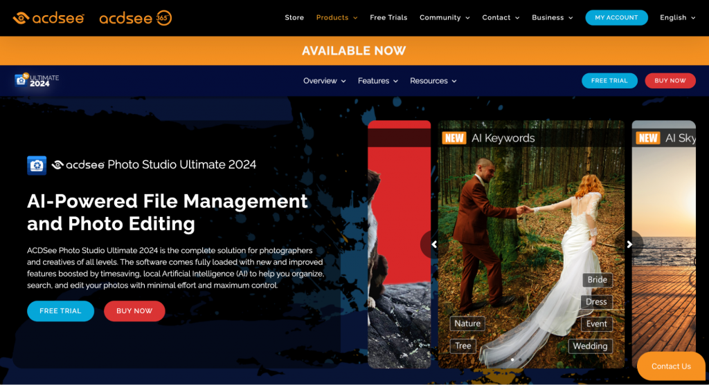 ACDSee Photo Studio Ultimate landing page