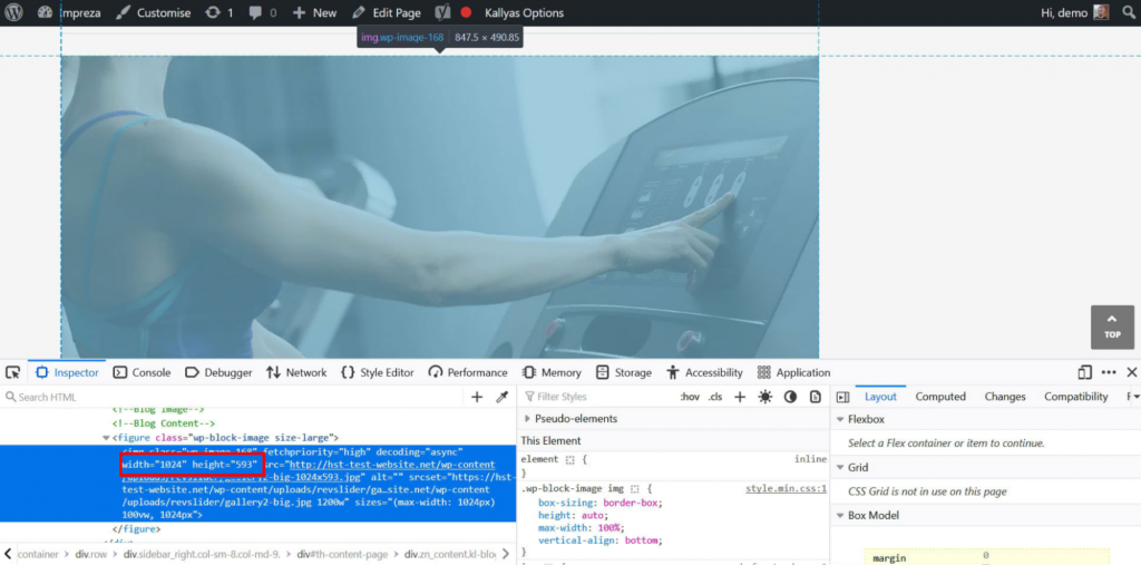 Setting width and height attributes on WordPress