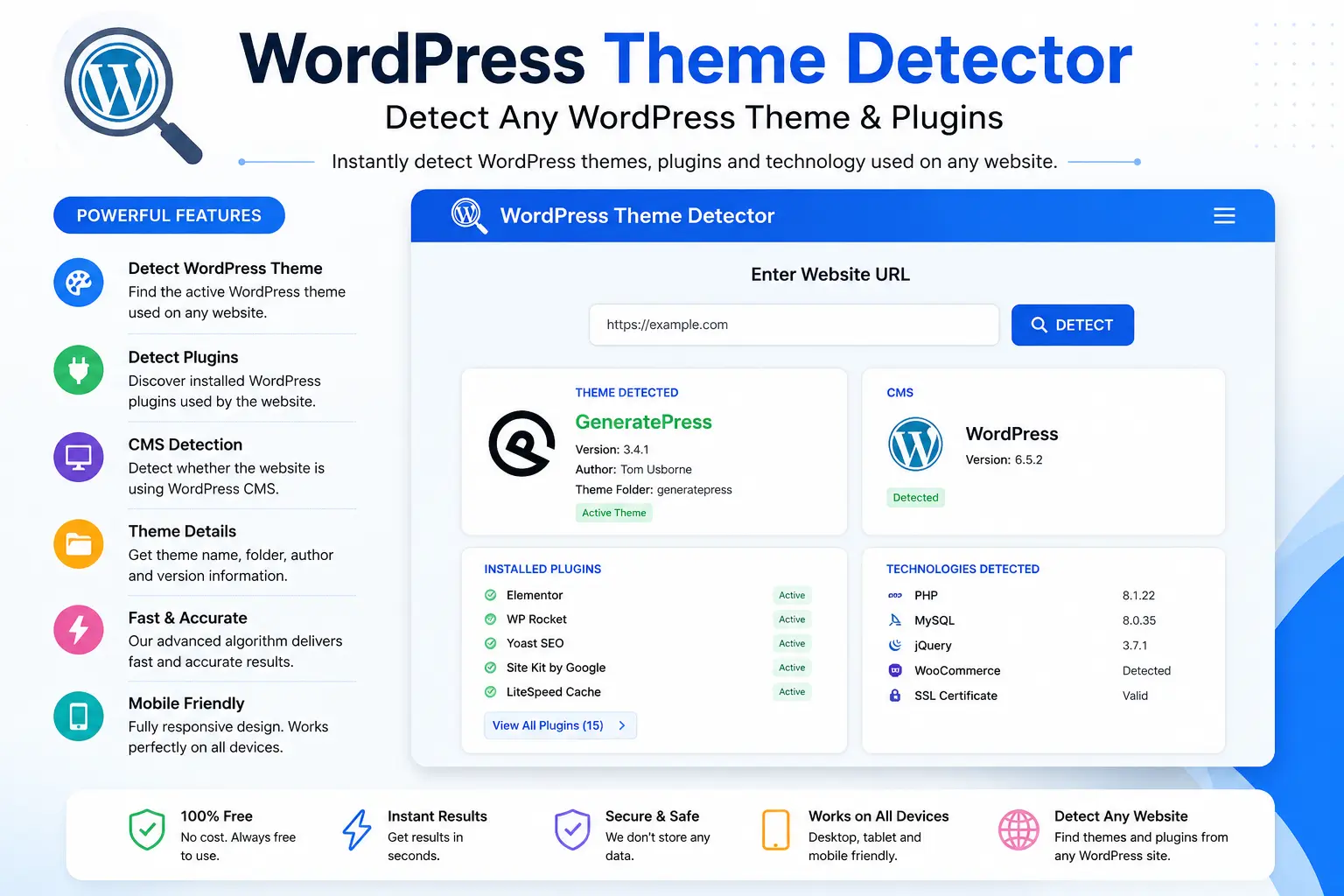 WordPress Theme Detector – Detect Any WordPress Theme & Plugins